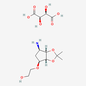 2-((3aR,4S,6R,6aS)-6-amino-2,2-dimethyltetrahydro-3aH-cyclopentad1,3dioxol-4-yloxy)ethanol L-tataric Acid丨CAS 376608-65-0